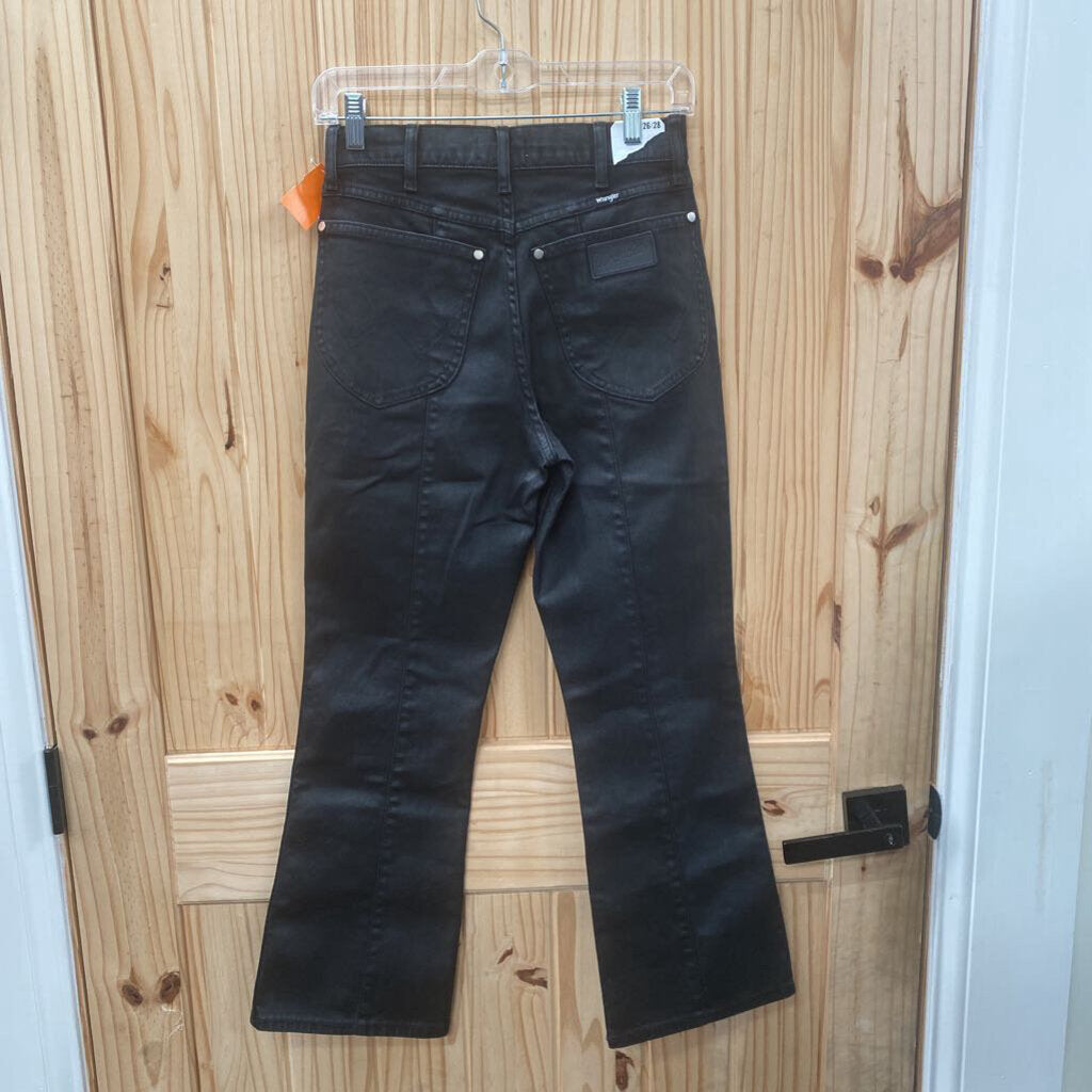 WOMENS WRANGLER FENDER BLK DENIM JEANS 26X28 NWT