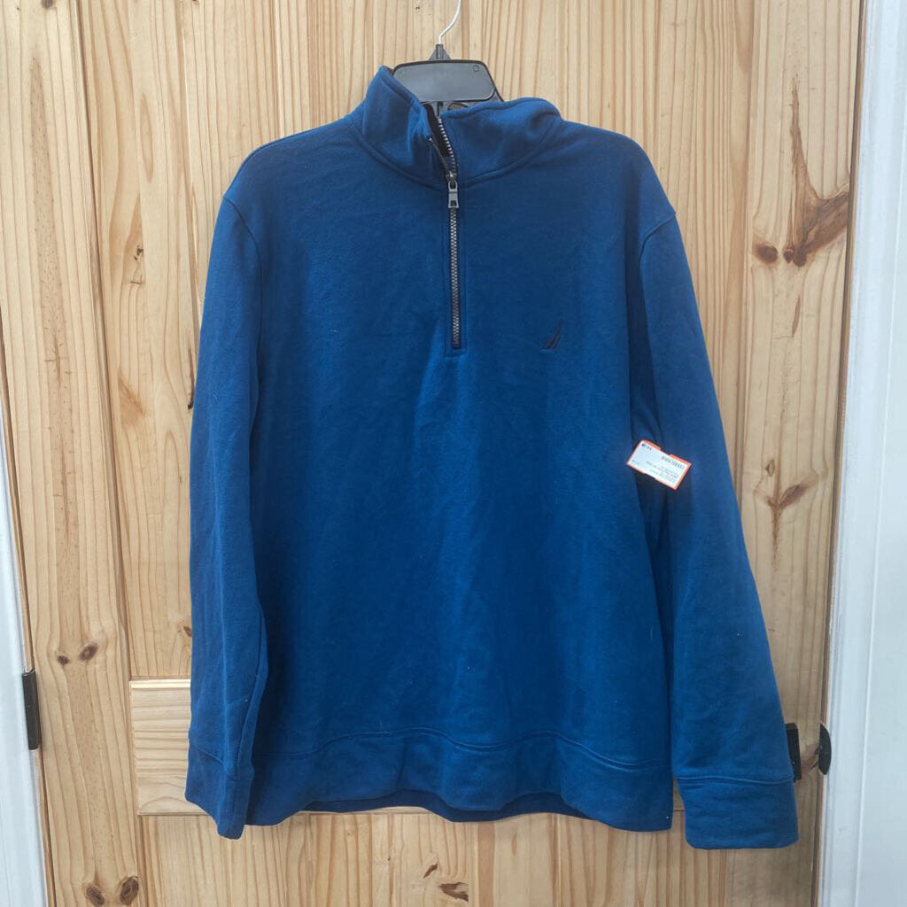MENS NAUTICA DK TEAL PULLOVER XL