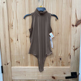 WOMENS MONO B SL BODYSUIT BROWN S NWT