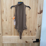 WOMENS MONO B SL BODYSUIT BROWN S NWT