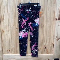 GIRLS JUSTICE LEGGINGS BLK/WHITE/PINK/BLUE 7 NWT
