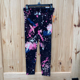 GIRLS JUSTICE LEGGINGS BLK/WHITE/PINK/BLUE 7 NWT