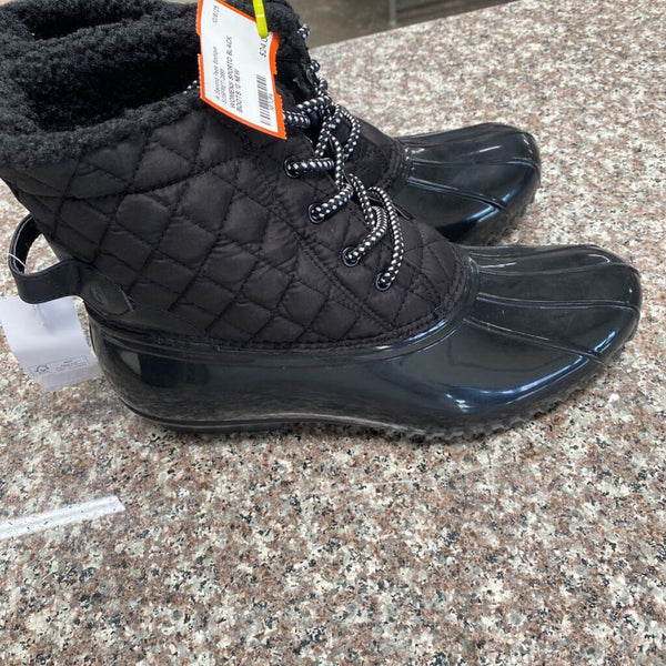 WOMENS SPORTO BLACK BOOTS 10 NEW
