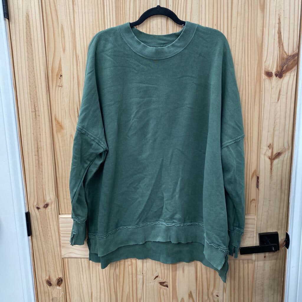 WOMENS AERIE DK GREEN SWEATSHIRT M
