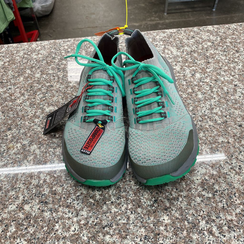 WOMENS ROCKY STEEL TOES SHOES GREY/AQUA 9.5M NWT