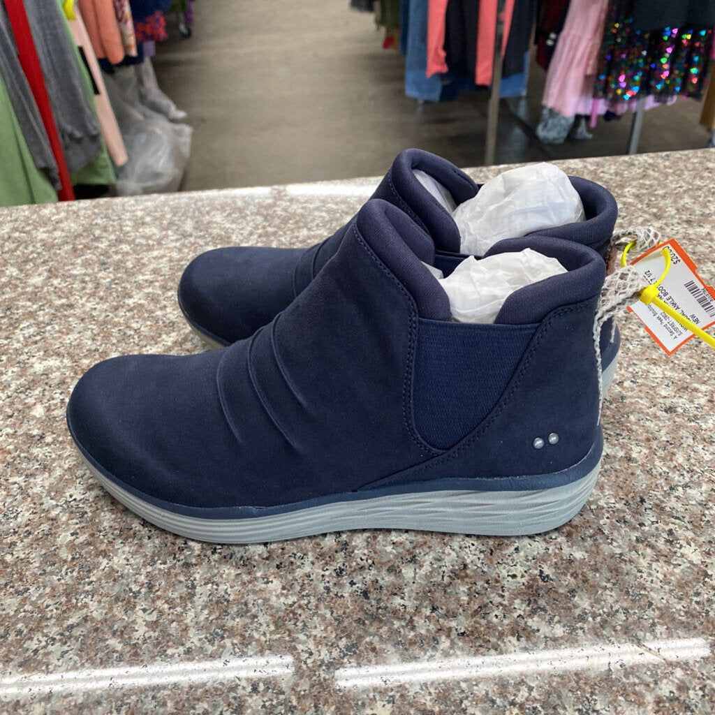 WOMENS RYKA NAVY BLUE CASUAL ANKLE BOOTS 7 1/2 NEW