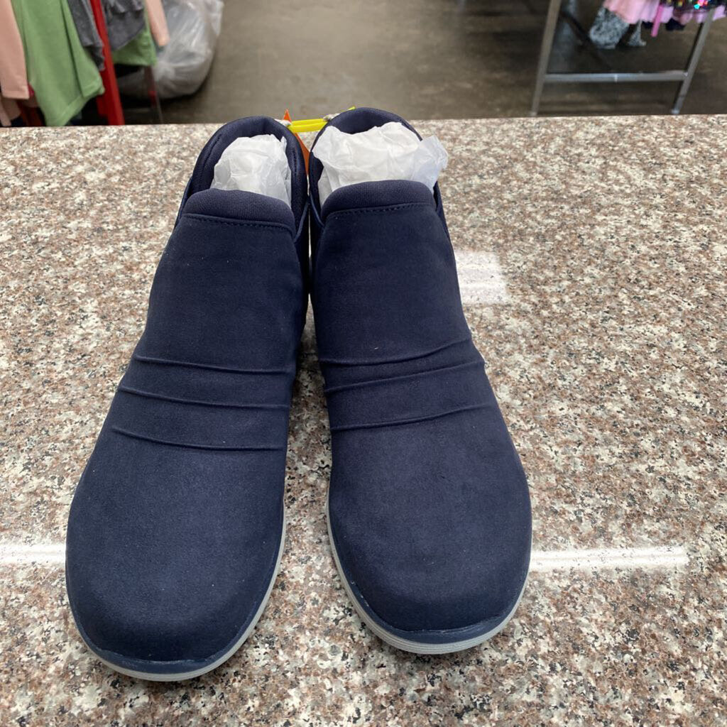 WOMENS RYKA NAVY BLUE CASUAL ANKLE BOOTS 7 1/2 NEW