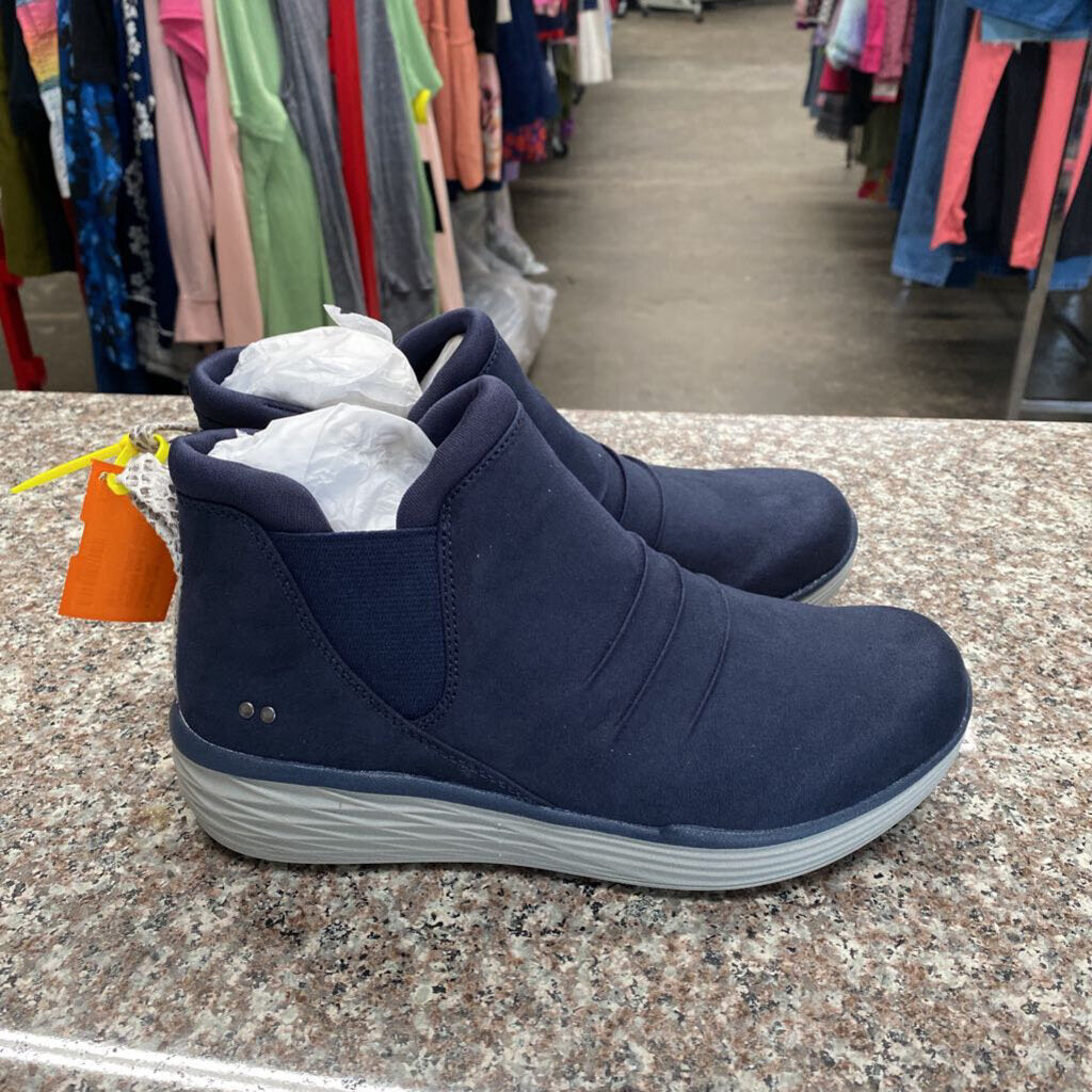 WOMENS RYKA NAVY BLUE CASUAL ANKLE BOOTS 7 1/2 NEW