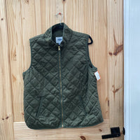 WOMENS OLD NAVY DK OLIVE GREEN VEST XL