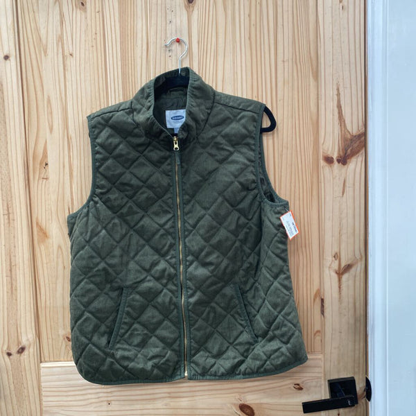 WOMENS OLD NAVY DK OLIVE GREEN VEST XL