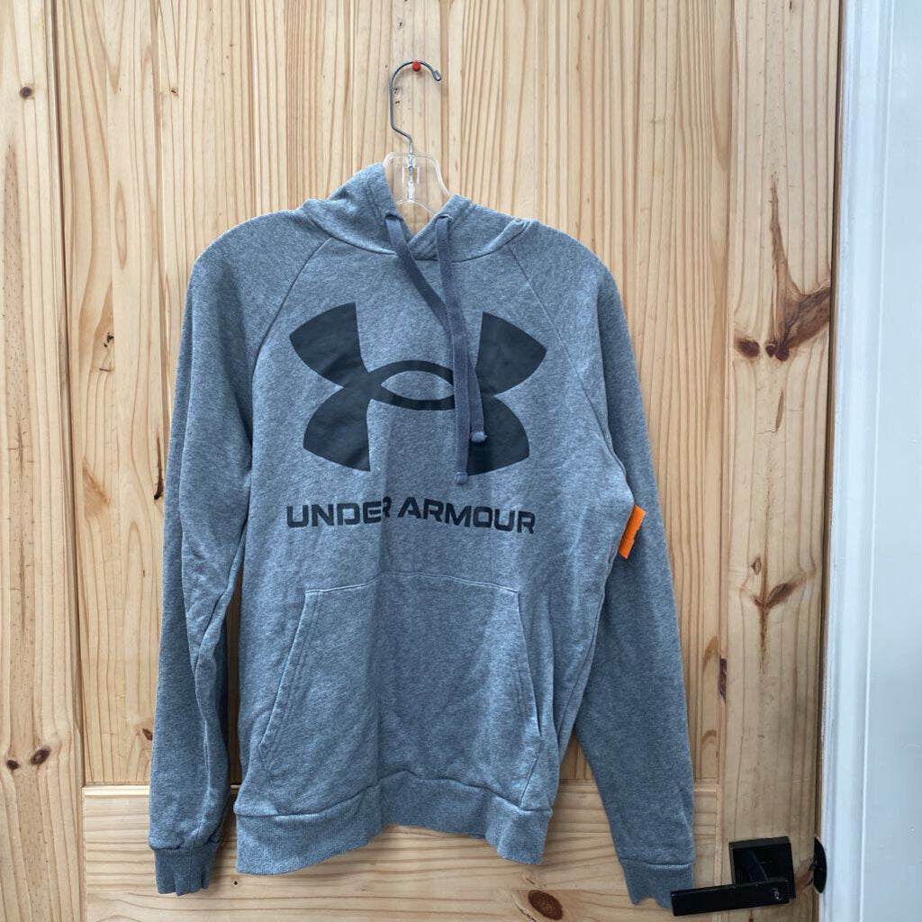 WOMENS UNDER ARMOUR HOODIE GREY/BLK S