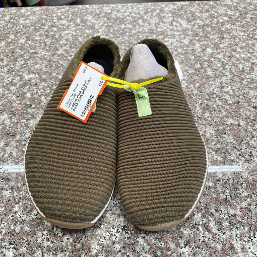 WOMENS RYKA CASUAL SHOES OLIVE GREEN 9 NEW