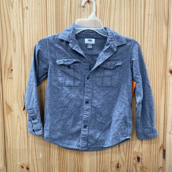 BOYS OLD NAVY LINEN LS SHIRT S 6/7