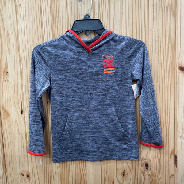 BOYS UNDER ARMOUR LS HOODED SHIRT 6/7