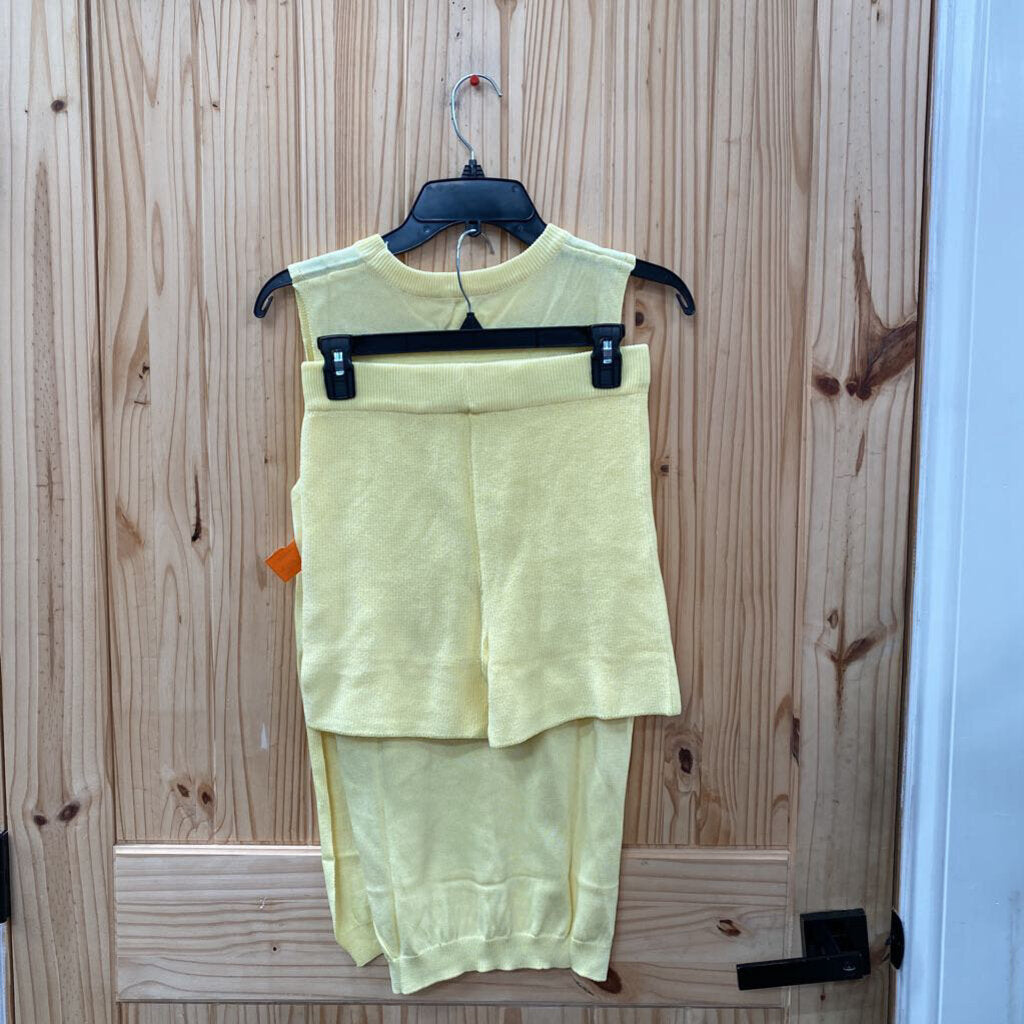 WOMENS 2PC SET LT YELLOW M
