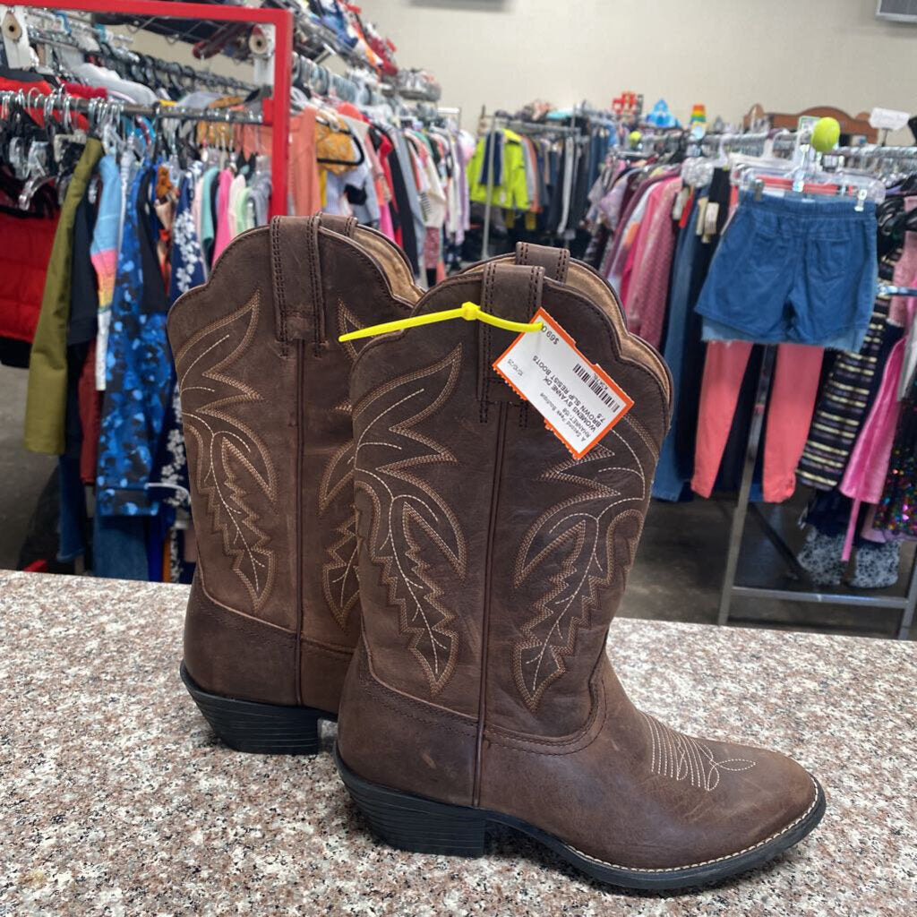 WOMENS SYANNE DK BROWN SLIP RESIST BOOTS 7.5