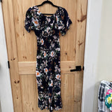 WOMENS KINDRED BLK FLORAL ROMPER XL