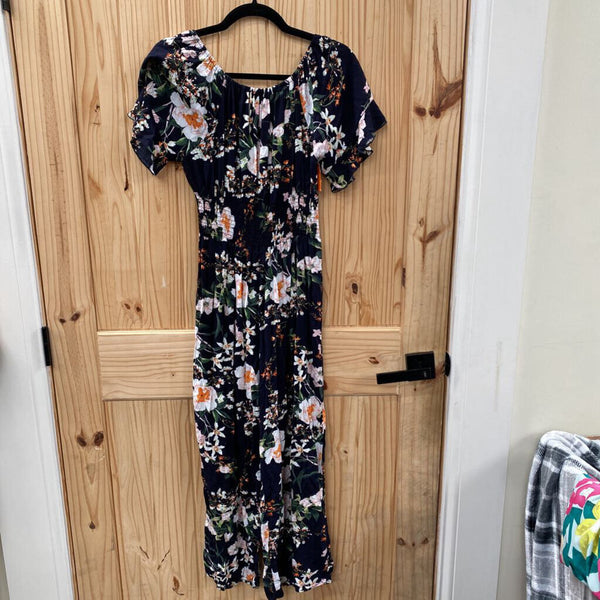 WOMENS KINDRED BLK FLORAL ROMPER XL