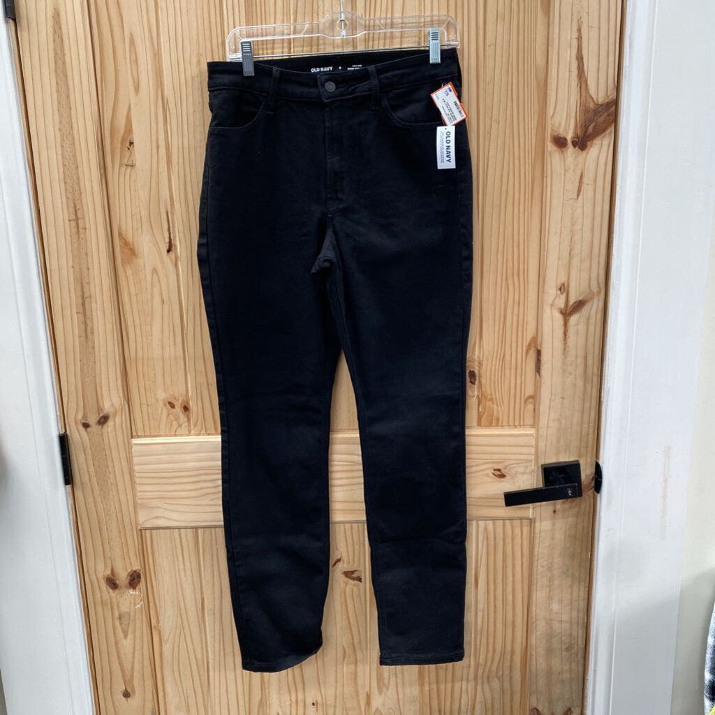 WOMENS OLD NAVY BLK DENIM JEANS 8 NWT
