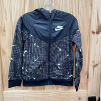 BOYS NIKE JACKET BLK/WHITE/LIME GREEN M 10