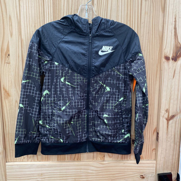 BOYS NIKE JACKET BLK/WHITE/LIME GREEN M 10