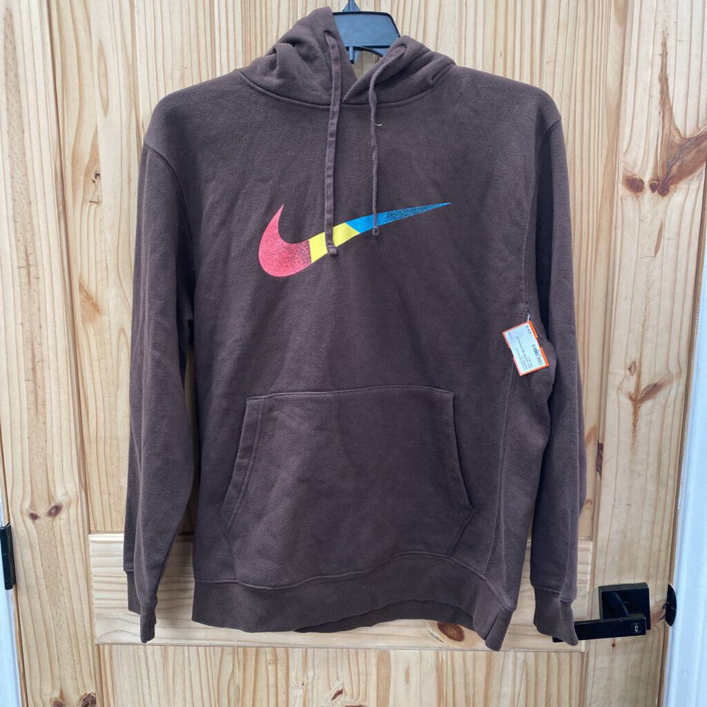 NIKE HOODIE BROWN/MULTI COLOR L