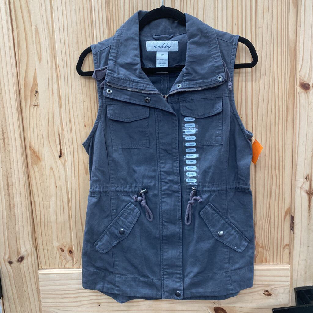 WOMENS SEBBY DK GREY SL VEST S NWT