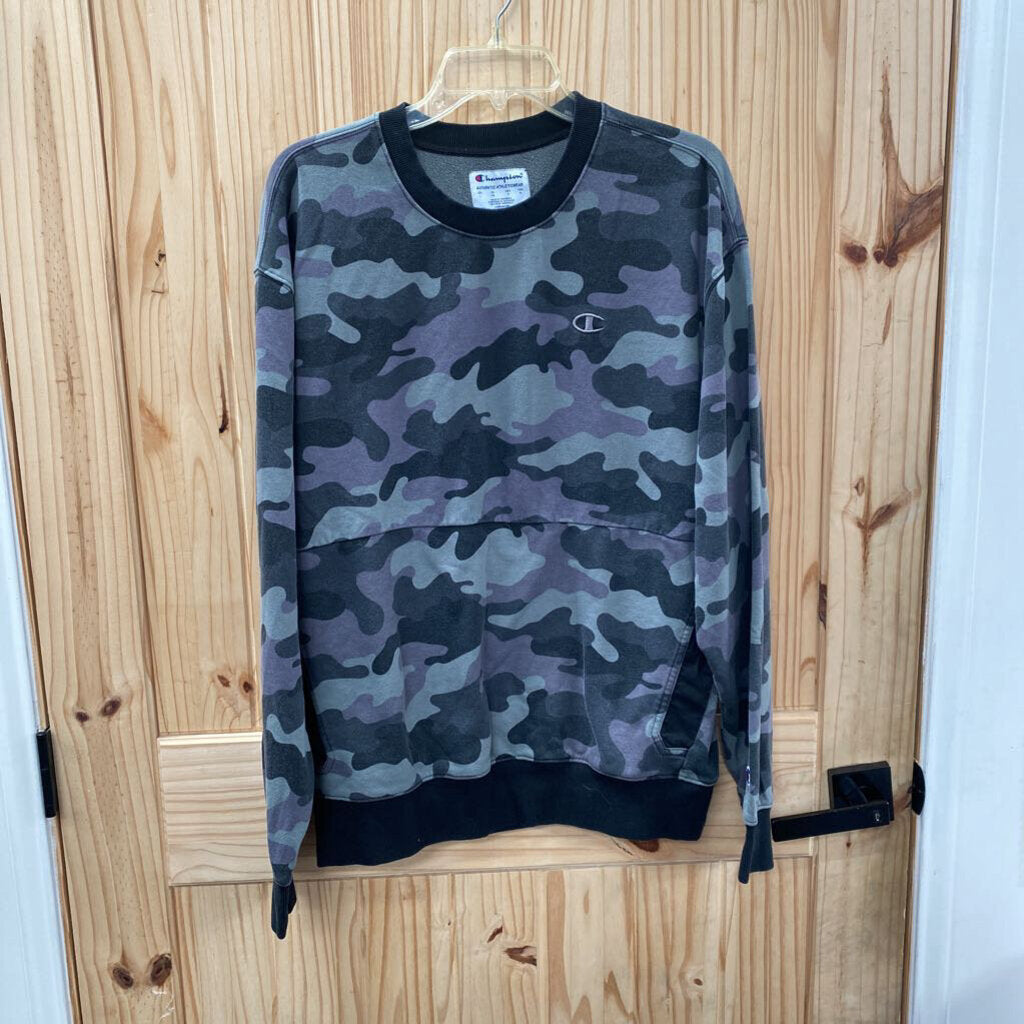 WOMENS CHAMPION SWEATSHIRT GREEN/BLK CAMO L