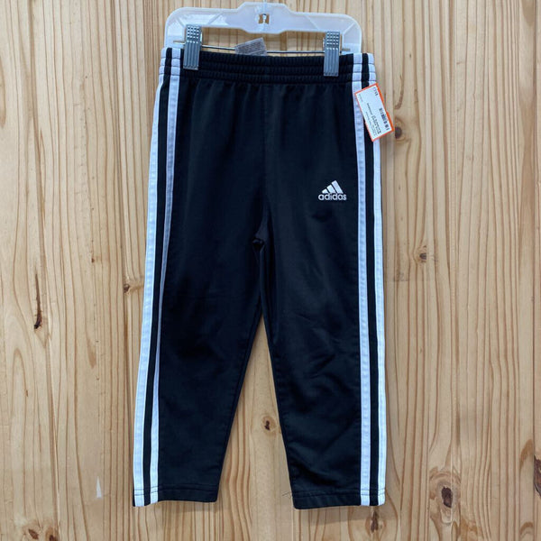 BOYS ADIDAS JOGGERS BLK/WHITE 3T