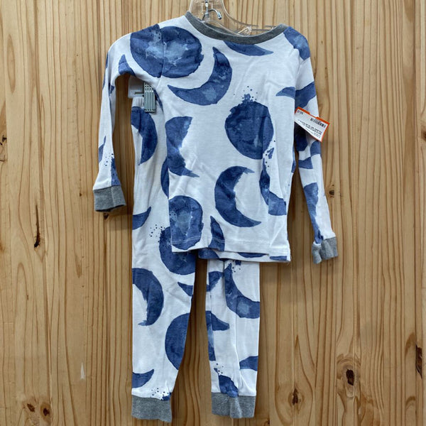 BOYS BURTS BEES 2PC PAJAMA SET BLUE/WHITE 3T