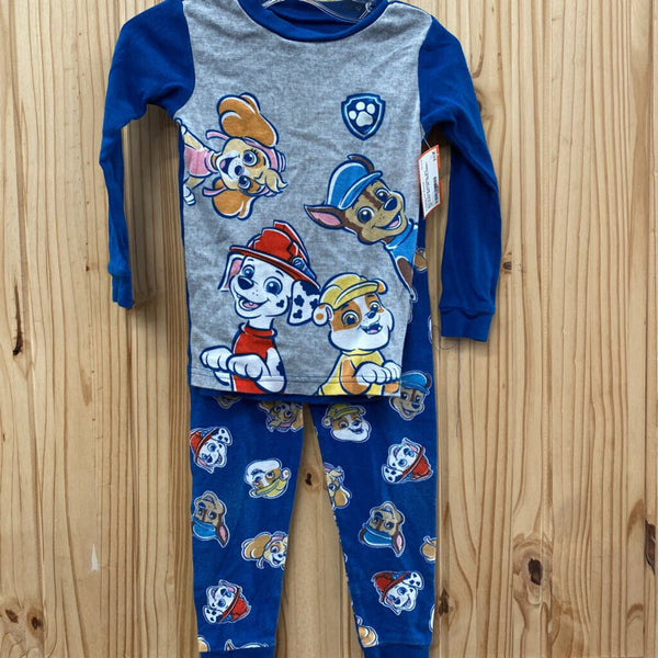 BOYS PAW PATROL 2PC PAJAMA SET DK TEAL/GREY 4T