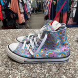 GIRLS CONVERSE SHOES W/CASTLE/RAINBOWS 3
