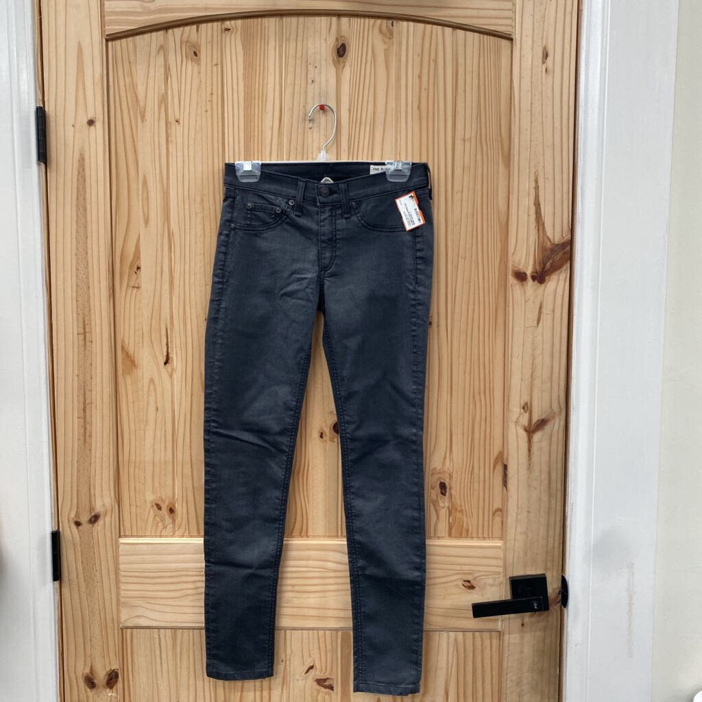 WOMENS RAG & BONE BLK DENIM JEANS 27