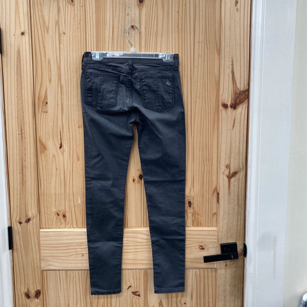 WOMENS RAG & BONE BLK DENIM JEANS 27