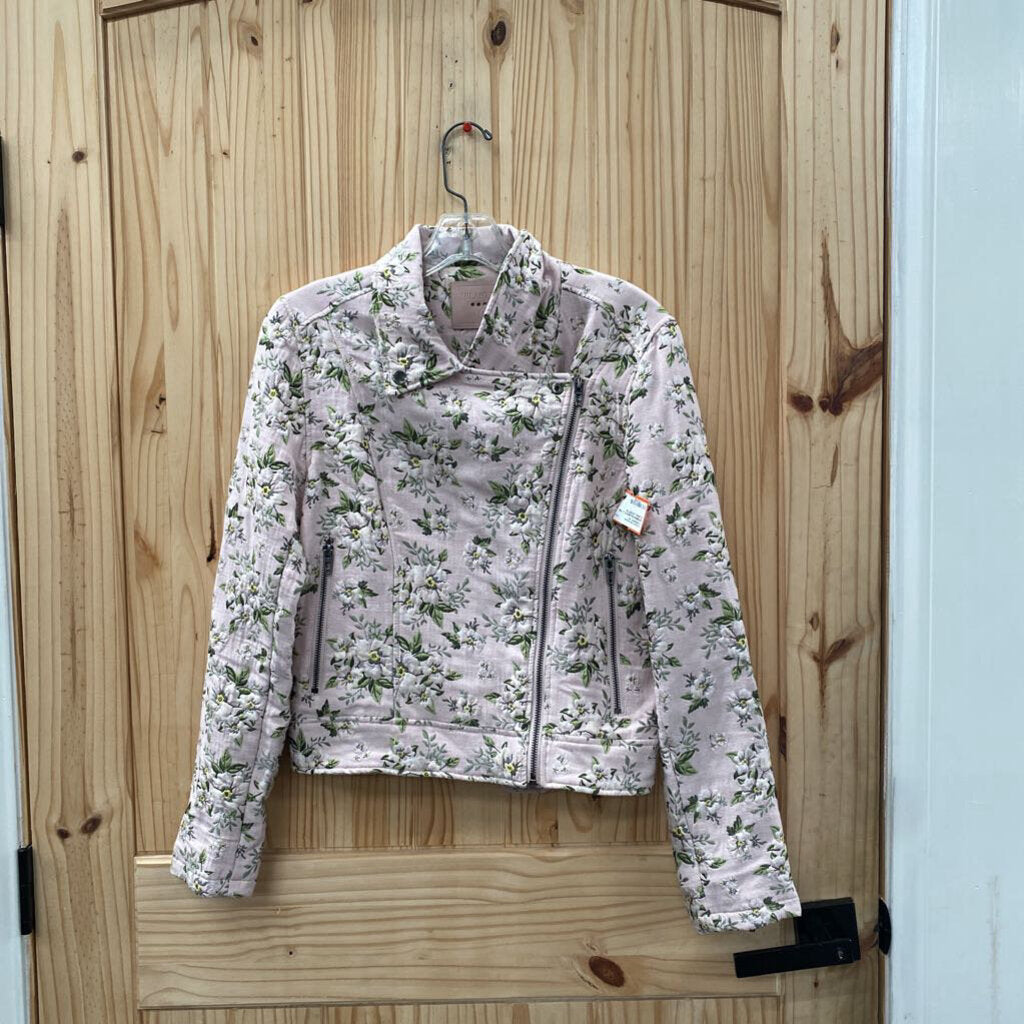 WOMENS BLANKNYC LT PINK FLORAL JACKET M
