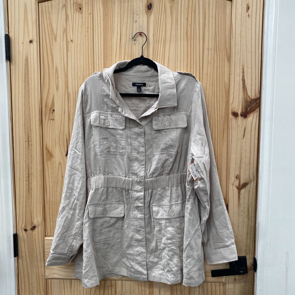 WOMENS TORRID LS BEIGE DRESS 2