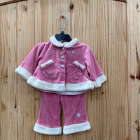 GIRLS LITTLE SNOWFLAKE 2PC SET PINK/WHITE 6/9M