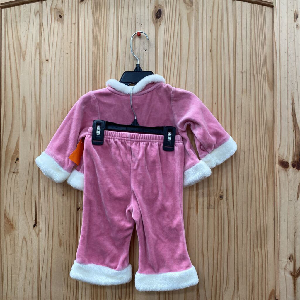 GIRLS LITTLE SNOWFLAKE 2PC SET PINK/WHITE 6/9M