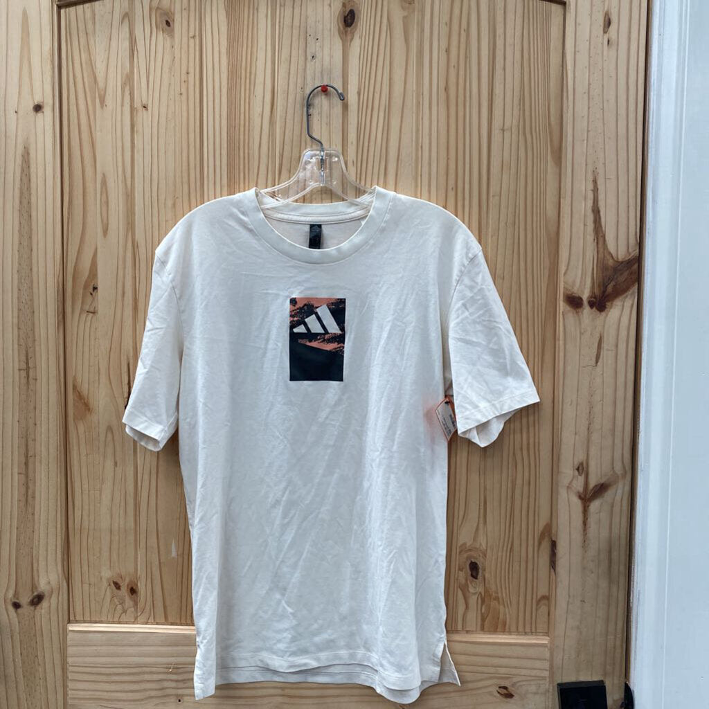 MENS ADIDAS IVORY T-SHIRT S