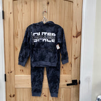 BOYS EXPLORE OUTER SPACE GREY/BLK 2PC SET 8 NWT