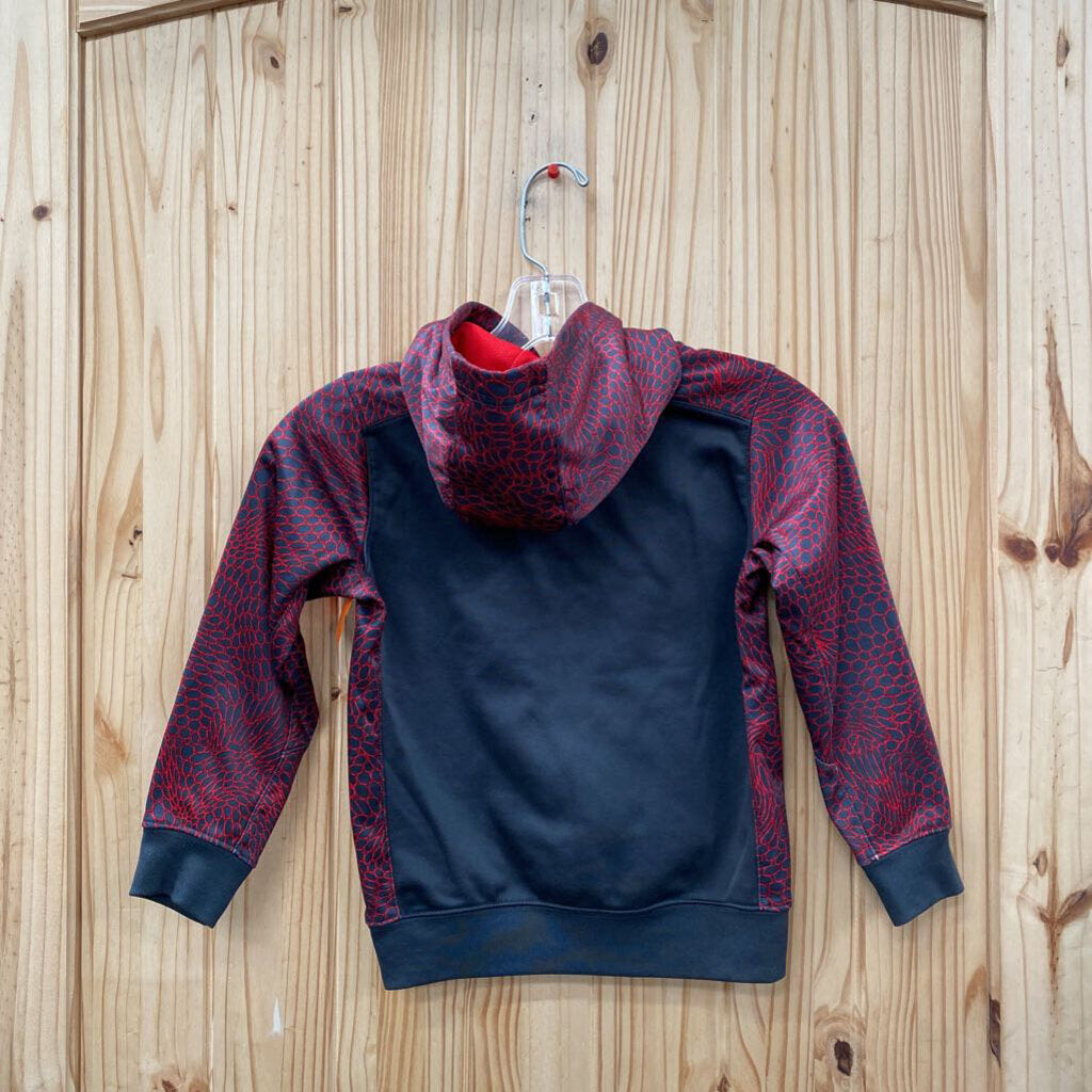 BOYS NIKE HOODIE RED/BLK M 6