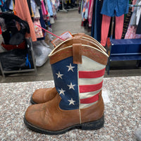 BOYS BOOTS RED/WHITE/BLUE TAN BOOTS 1