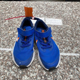 BOYS NIKE SHOES ROYAL BLUE/WHITE/ORANGE 1Y