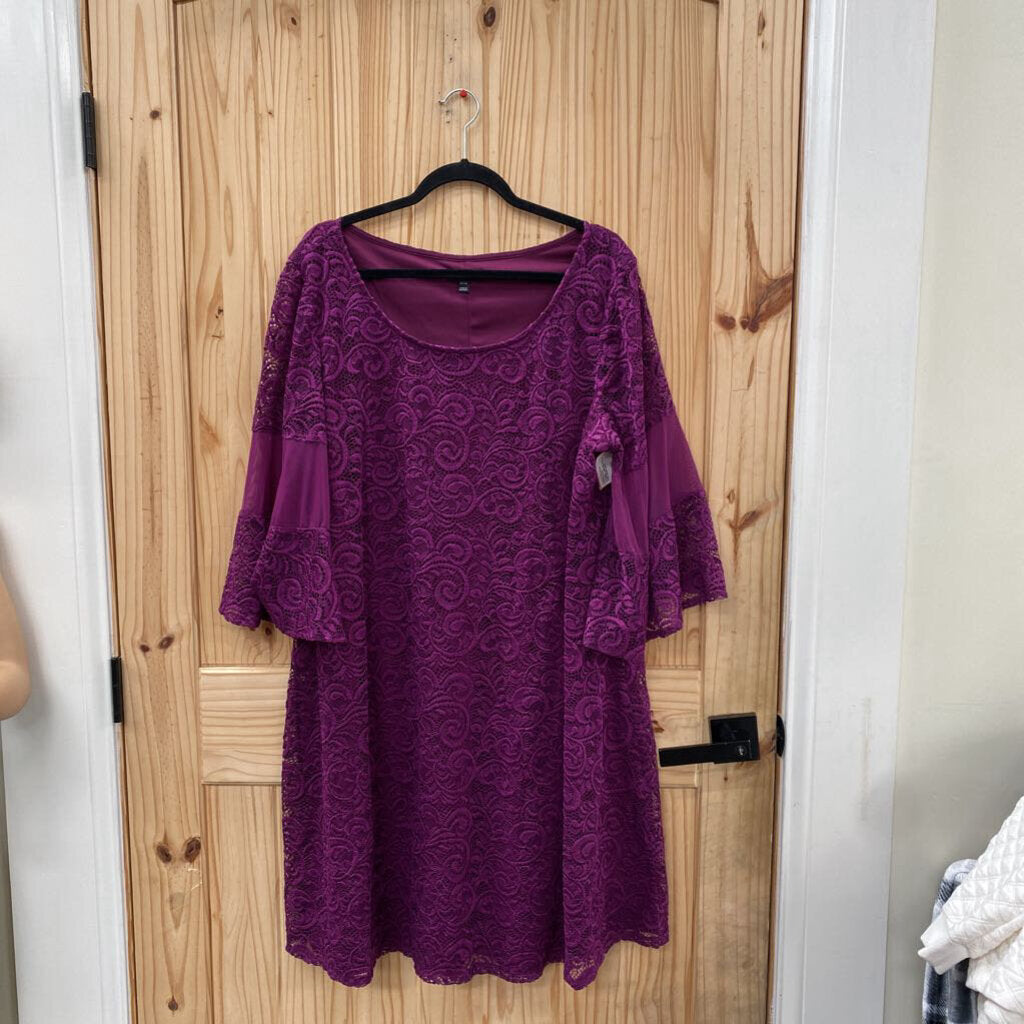 WOMENS LANE BRYANT DK WINE DRESS 22/24