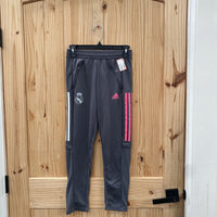 GIRLS ADIDAS PANTS GREY/PINK S 8