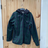 MENS OAKLEY JACKET PLAID NAVY BLUE/DK GREEN L