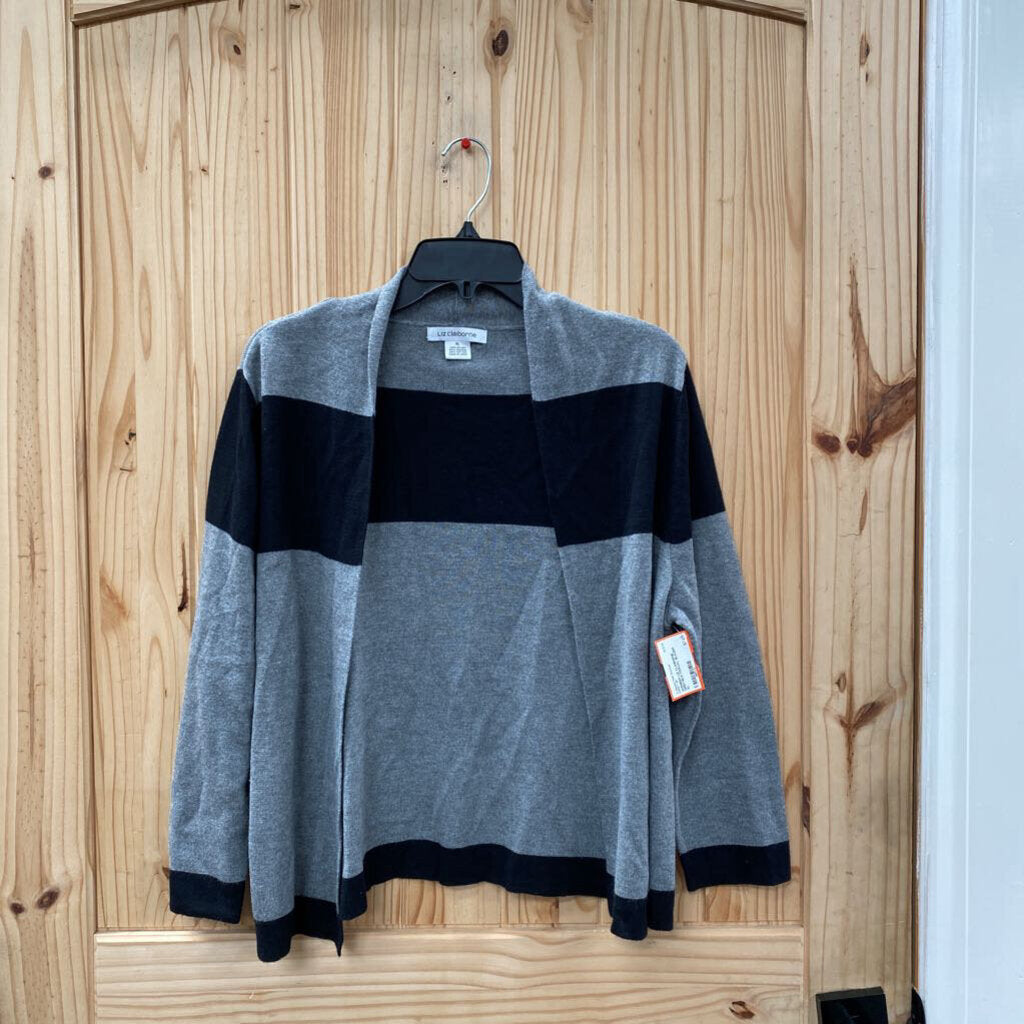 WOMENS LIZ CLAIBORNE GREY/BLK CSAUAL BLAZER XL