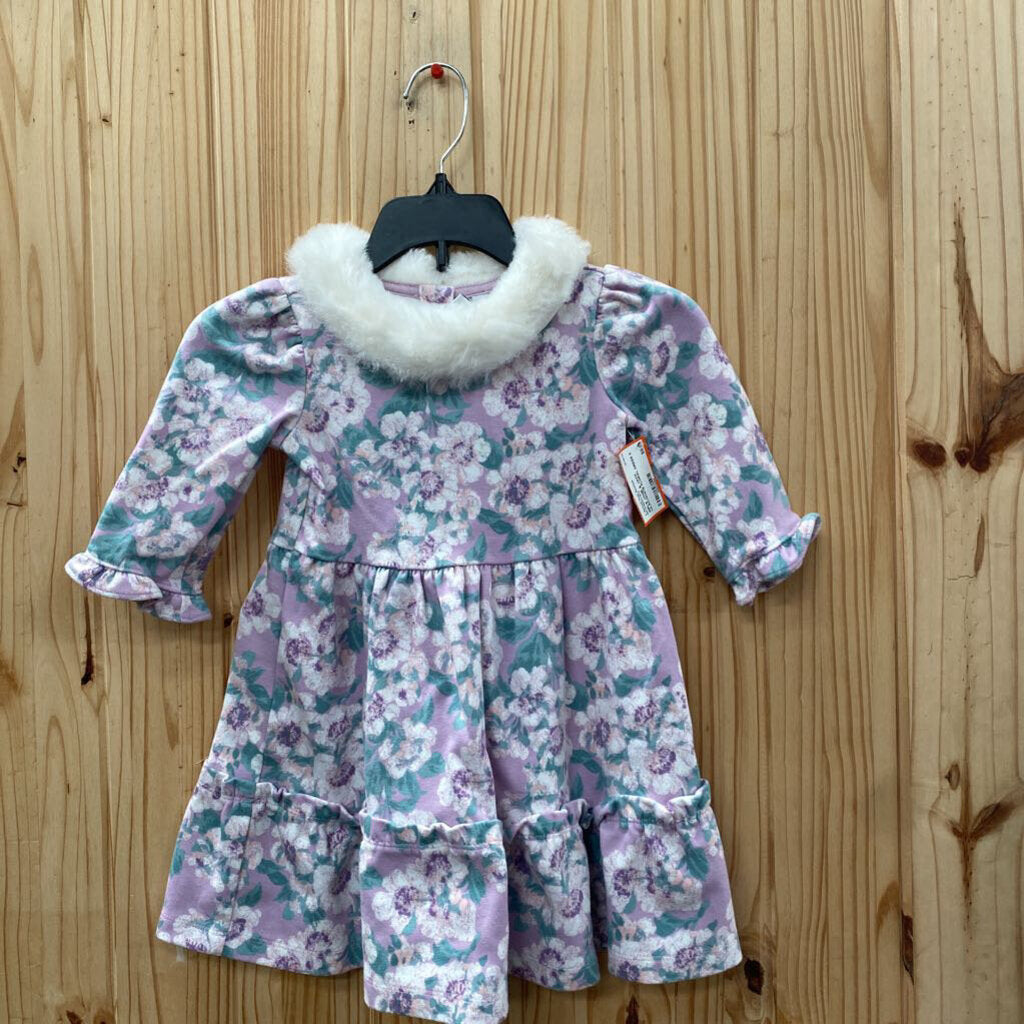 GIRLS JANIE & JACK LILAC/WHITE FLORAL DRESS 3