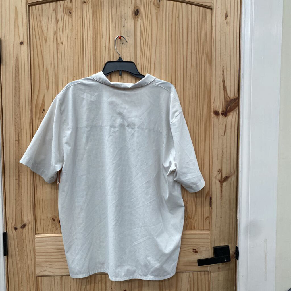 MENS LULULEMON OFF WHITE BUTTON UP SHIRT L