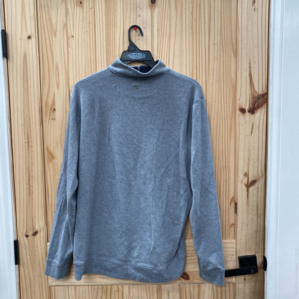 MENS GEN TEAL GREY PULLOVER SHIRT L